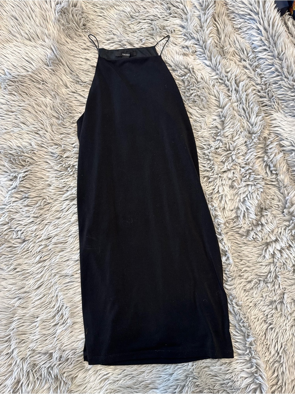 Forever 21 Black Halter Midi Dress